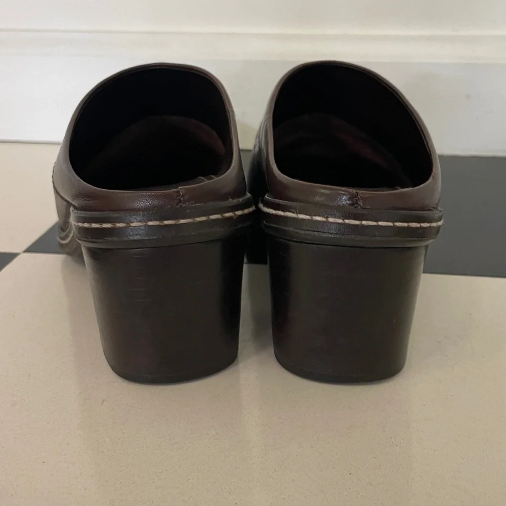 Gianni Bini Western Boot Square Toe Cut Out Mules 6 Brown Cowgirl Nashville - Picture 7 of 7